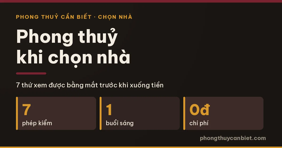 Phong thuỷ khi chọn nhà: bảy phép kiểm xem được bằng mắt trước khi xuống tiền
